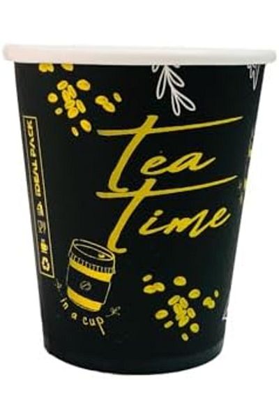Ideal Pack 8 oz Paper Cups – 50 Pcs | Premium Quality Black Color