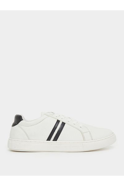 Styli Twin Stripe Lace Up Court Sneakers