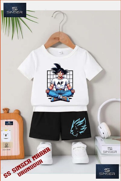 SS SİNSER Παιδικό UNISEX T-shirt με ειδική στάμπα "GOKU OTURAN KARELI" με λαι...