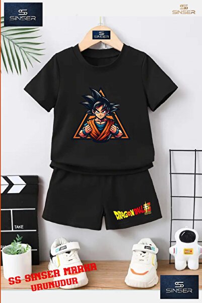 SS SİNSER Παιδικό UNISEX T-shirt με ειδική στάμπα "GOKU IN THE TRIANGLE" με λ...