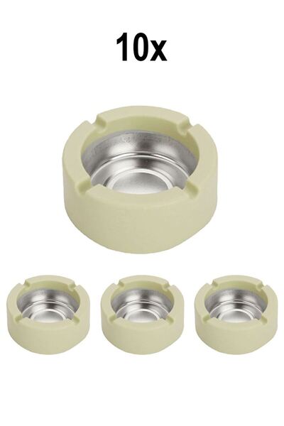 Falconetti 10 штук сталевих 9 см зелених попільничок для кафе, ресторанів та їдалень