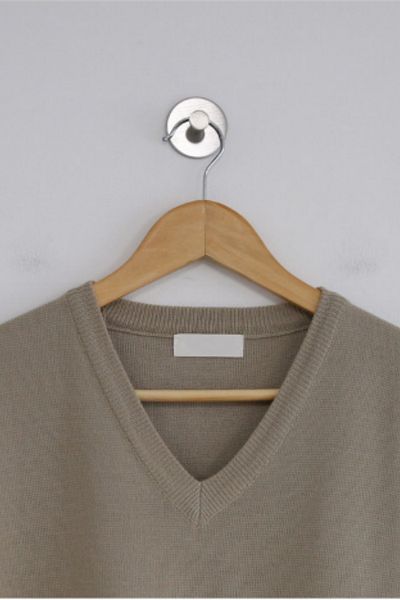Tarz Cool Men's Beige V-Neck Oversize Sweater