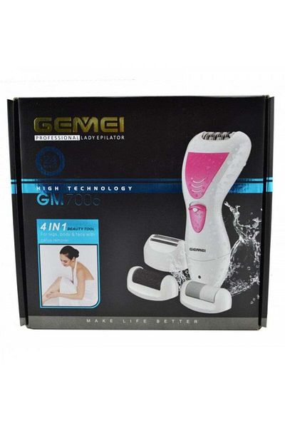 Gemei GM 7006 White Rechargeable 4-in-1 Hair Removal Machine