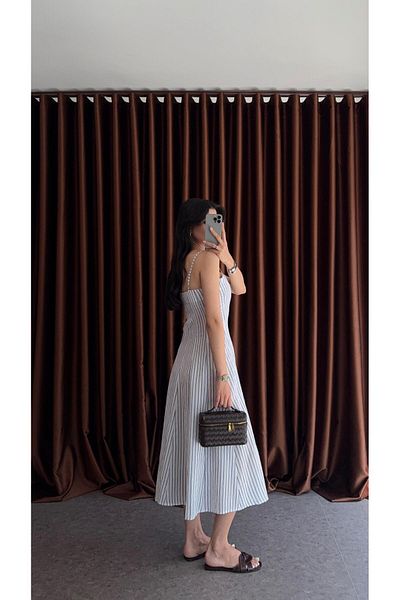 HAZELANNA Striped Glitter Dress