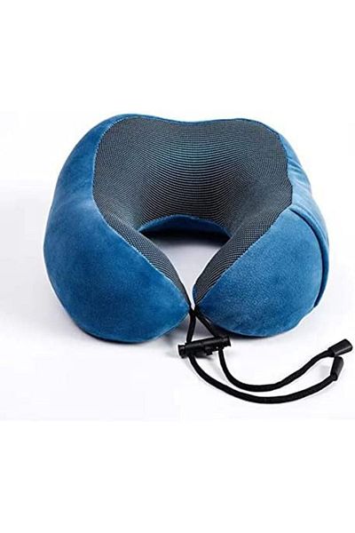 Qiccijoo Kokijo Travel Neck Pillow Made of Memory Foam with Comfortable and Breathable Cover for Sleeping, Ca