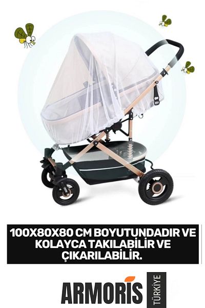 Armoris New Useful Fly Insect Protection Micro Hole Plug-In 100X80X80 Baby Stroller Mosquito Net