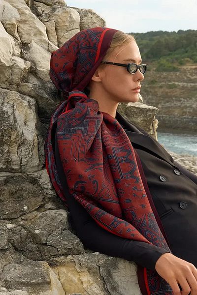 ED Scarf Iconic Collection Hasna - Burgundy