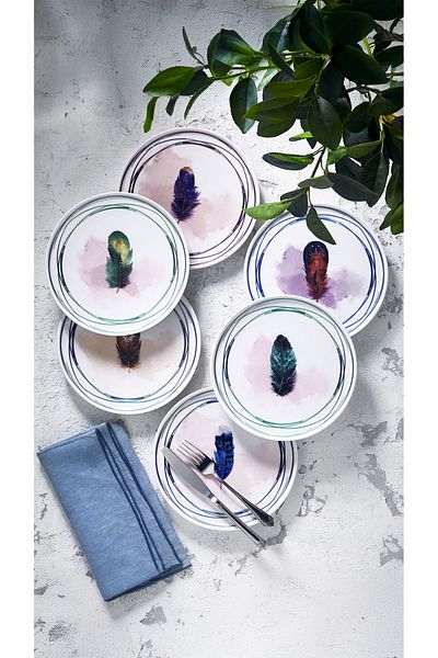 Fecra Tirga 6 Piece Cake Plate Set
