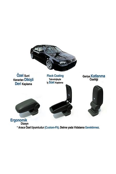 TUNAX OTO For Golf Mk4 Car Special Armrest Armrest Without Screw 1998 1999 2000 2001 2002 2003