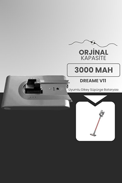 ROBOPİL Dreame V11 Uyumlu Batarya (STANDART KAPASİTE) 25.2 V 3000mah Pil Şarjlı Dikey Süpürge Bataryası