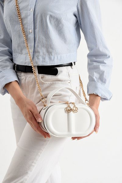 By Hakan Tn-204 Mini Women's Shoulder Bag Hand Bag Crossbody Bag White