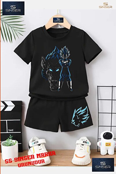 SS SİNSER Çocuk UNISEX “KURT ADAM MAVI GOLGE“ Özel Baskılı Bisiklet Yaka Tişö...