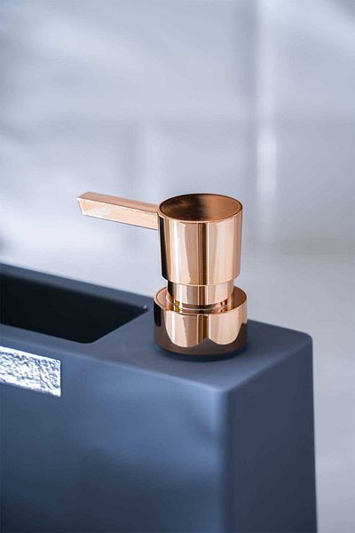 ACAR Astoria Grey/Bronze Ακρυλικός Διανομέας Υγρού Σαπουνιού με Θάλαμο Σφουγγαριού