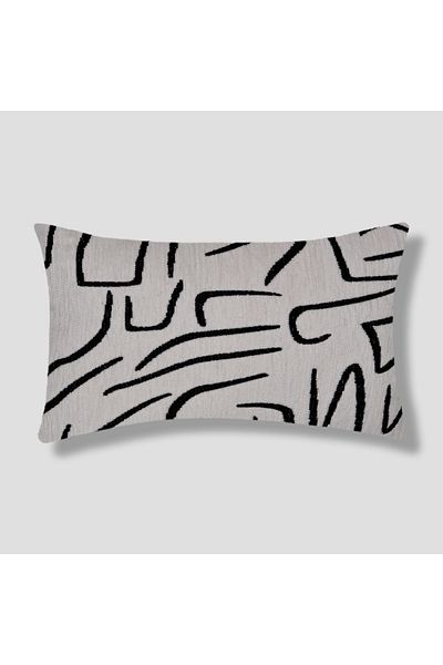Sezyon Vira Patterned 30X50 White Throw Pillow Case