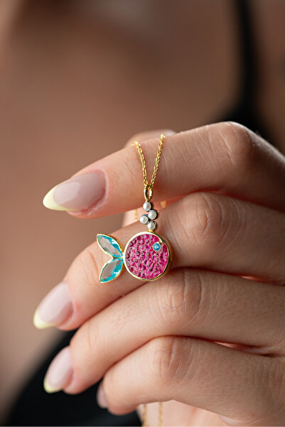 Silvano Jewelry 925 Ayar Gümüş İncili Balık Kolye
