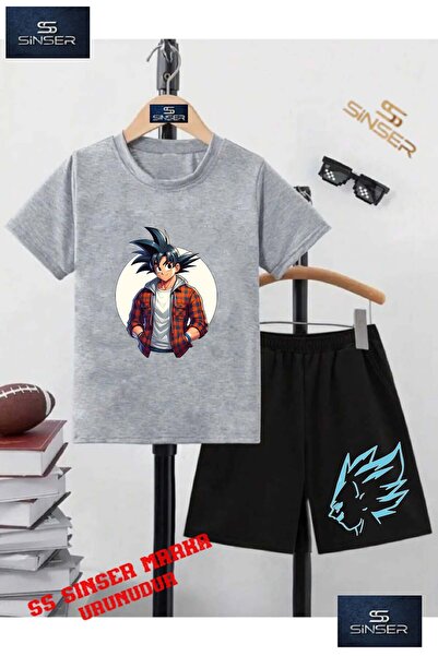 SS SİNSER Παιδικό UNISEX μπλουζάκι με στάμπα "GOKU WHITE CIRCLE" με λαιμόκοψη...