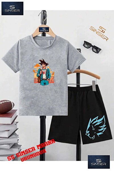 SS SİNSER Παιδικό UNISEX T-shirt με ειδική στάμπα "GOKU BACKPACK" με λαιμόκοψ...