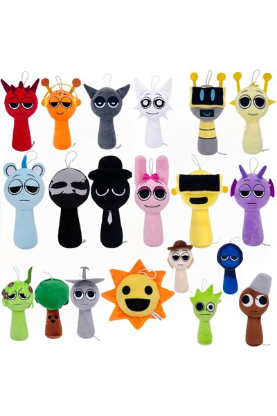 victiny Set 5 jucării de pluș Sprunki&show VICTINY® 15/23 cm multicolor 50 modele