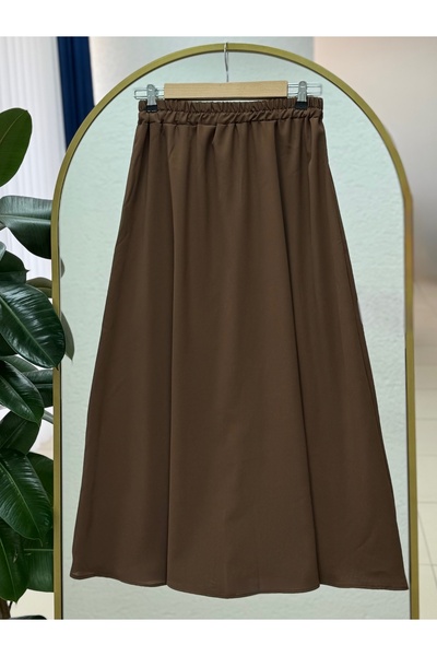 MİHRA STORE Nubola Tie Front Skirt Suit-As078 Brown