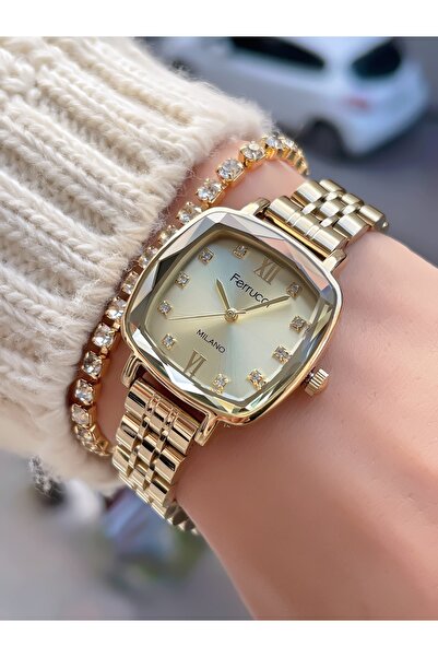 Ferrucci ÇELİK KORDON KESME CAM KADIN KOL SAATİ 3 ATM SU GEÇİRMEZ 2 YIL GARAN...