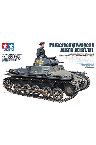 TAMIYA 1/35 German Panzerkampfwagen I Ausf.B Plastik Tank Maket Kiti, Demonte...