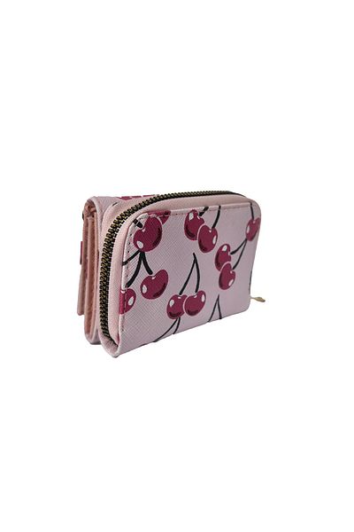 Ecrou Cherry Patterned Snap Handbag Powder
