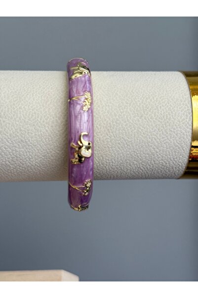 MOD10 Purple Line Design Fil ve Mineli Kelepçe Bileklik