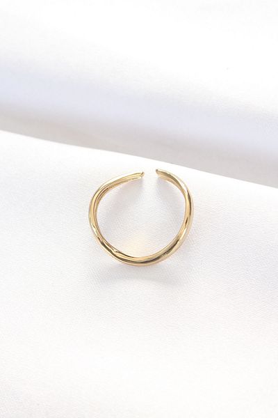 Skygo Flat Gold Color Adjustable Ring - Tj-Byk3101