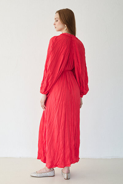 Melike Tatar Crash Saten Elbise 32-3558