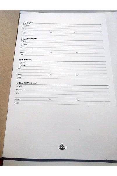 ÖZKAN Work Health and Safety Detection Proposal Notebook 50 Sheets 3 Nüsha Cardboard Cover