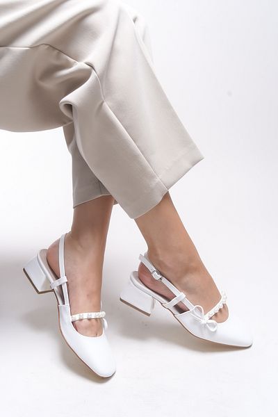 Riccon Elyelyrra Women's High Heel Shoes 0012127 White Skin
