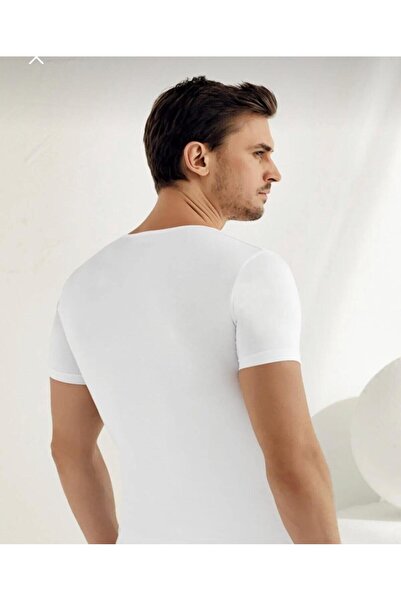 Şahinler 6 Pack Men's Lycra Crew Neck Short Sleeve Undershirt Undershirt
