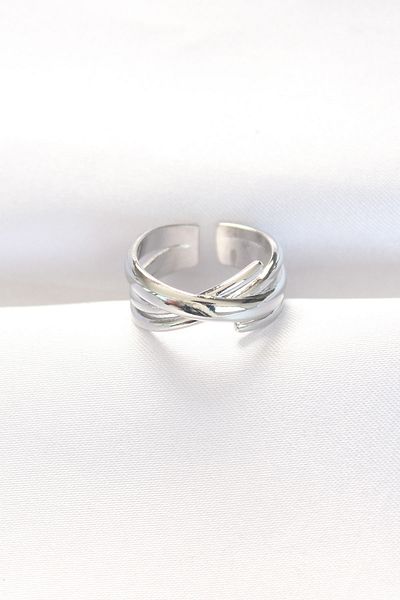 Skygo Thick Silver Color Adjustable Ring - Tj-Byk3102