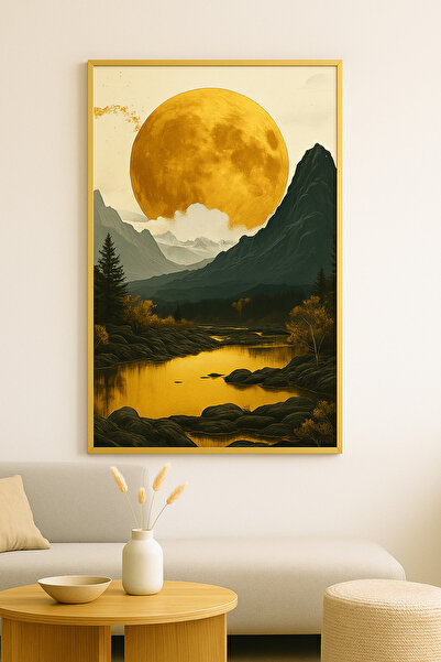 seninürünün Eternitatea Lunii - Pictură modernă unică cu imprimare a adevărat...