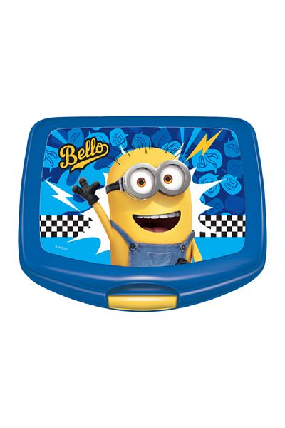 First Kid Minions The Rise of Gru High Quality Durable Rectangular Lunch Box for Kids Blue