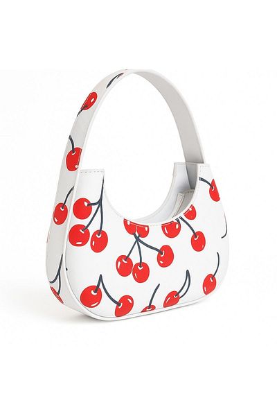 Ecrou Little Cherry Patterned Shoulder Bag