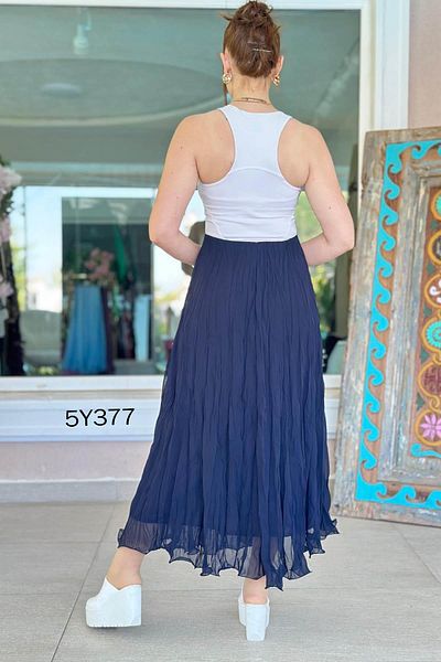 İnce Topuk Lined Chiffon Skirt 5Y377