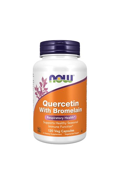 Now Quercetin With Bromelain, 120 Veggie Capsules, Supports Immune Function