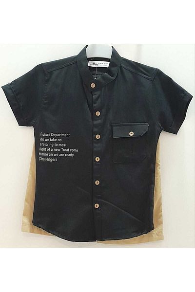 Mixlife Kids Men's Printed Judge Collar Shirt and Capri Set