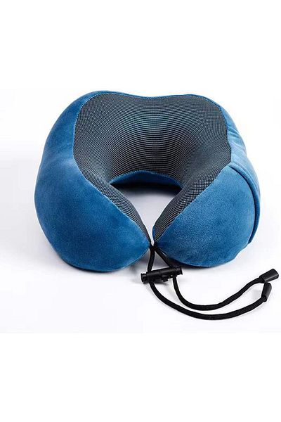 Qiccijoo Kokijo Travel Neck Pillow Made of Memory Foam with Comfortable and Breathable Cover for Sleeping, Ca