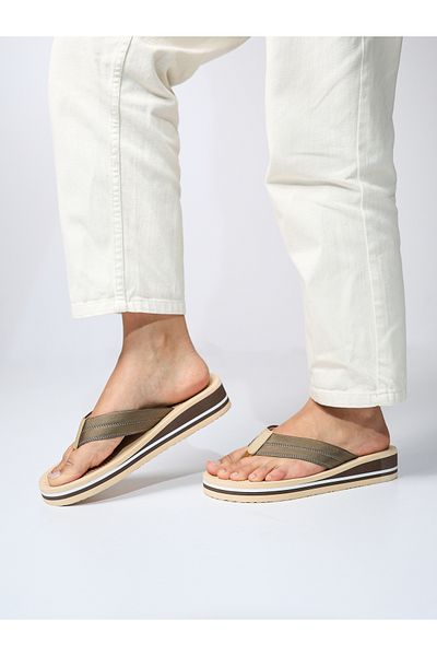 HANOX Alope Printed Eva Sole Wedge Heel Women's Flip Flops Beach Slippers Flip Flops (4.0) cm