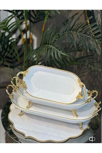 DM HOME 3-Piece Porcelain Presentation with Handle