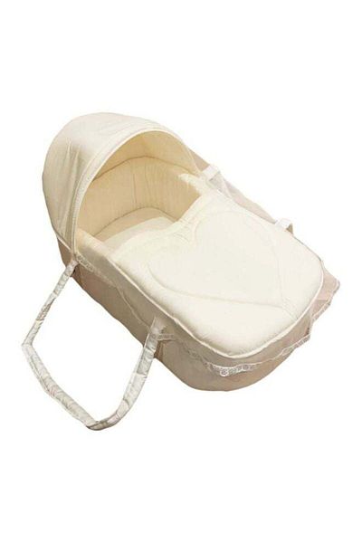 Generic Foldable Portable Carry Baby Cot With Thick Cushioned Seat- Beige