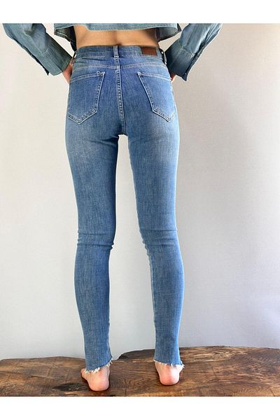Gönülden Tasarım Licrally Women's Slit Leg Denim Jeans Size 27