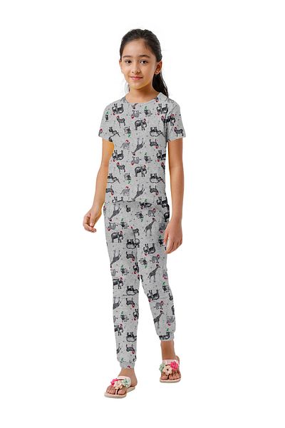 LAUREN SMITH Kids Boys' 100% Cotton Loungewear Set –Trendy Top and Pajama Bottom with Playful Prints