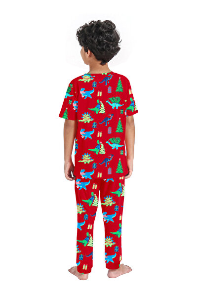 LAUREN SMITH Kids Boys' 100% Cotton Loungewear Set –Trendy Top and Pajama Bottom with Playful Prints