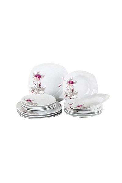 OEM Art Craft Porcelain Dinner Set, 18 Pieces, White