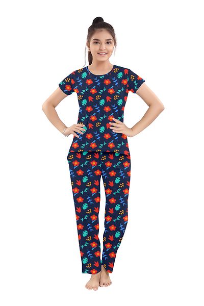 LAUREN SMITH Kids Cotton Loungewear Set – Comfortable Summer T-Shirt & Pajama Bottoms in Cute Prints