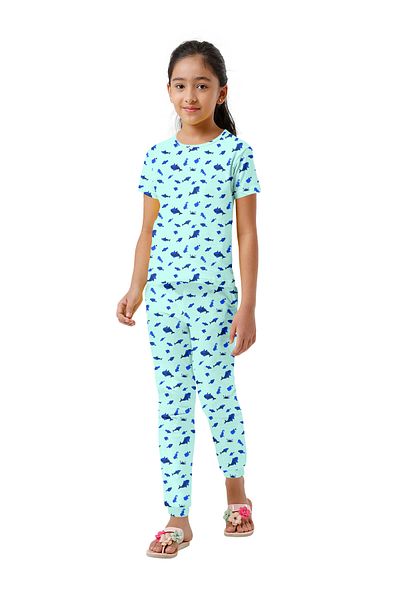 LAUREN SMITH Kids Boys' 100% Cotton Loungewear Set –Trendy Top and Pajama Bottom with Playful Prints