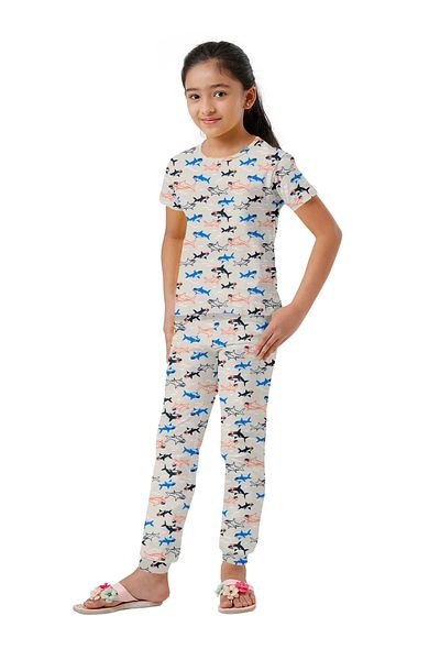 LAUREN SMITH Kids Boys' 100% Cotton Loungewear Set –Trendy Top and Pajama Bottom with Playful Prints